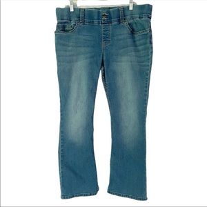 Lee Riders Indigo Pull On Stretch Denim Bootcut Light Wash Jeans Size 16P